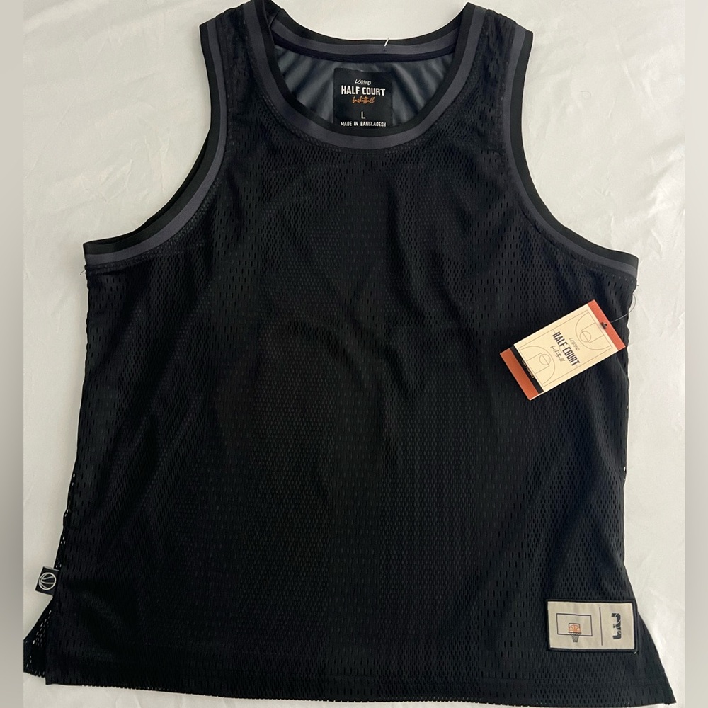🔥HALF COURT MEN'S BASKETBALL TANK TOP #MHC13028 BLACK/CARBON SIZE LARGE NWT $48